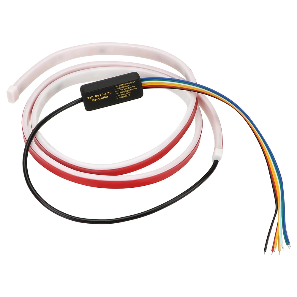 Reverse Warning Light Lighting Rear Trunk Tail Light 1.2m Brake Turn Signal Dynamic Streamer Car LED Strip Signal Lamp 12V - Испускаемый цвет: Красный