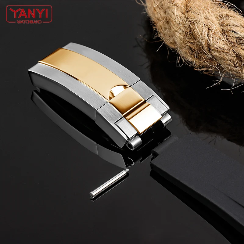 Fibbia Per Cinturino In Acciaio Inossidabile Per Cinturino Per Orologio Rolex 16Mm Orologi Chiusura Con Piega Inferiore Utilizzare Su Vite Per Cinturi