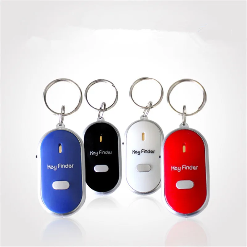 

New 4 Colors Mini LED Whistle Key Finder Flashing Beeping Remote Lost Keyfinder Locator Keyring for children the older
