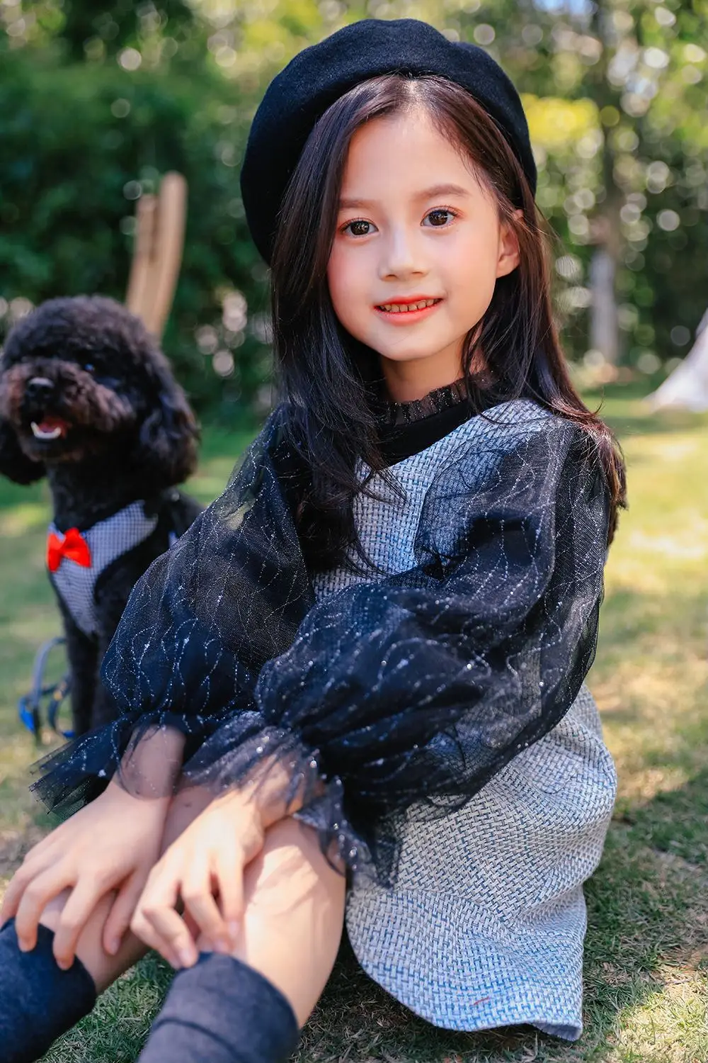 

Designer Elegant Sets for Girls 9-10 years Mesh Blouse + Plaid Sundress 2 pieces Baby Girls Fall Winter Clothing
