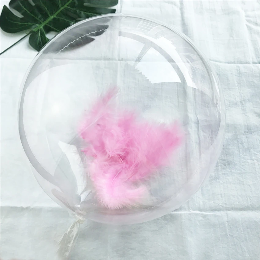 DIY Helium Bobo Balloons Feather Wedding Birthday Party Decoration Transparent PVC Balloon Favors Christmas Decor | Дом и сад