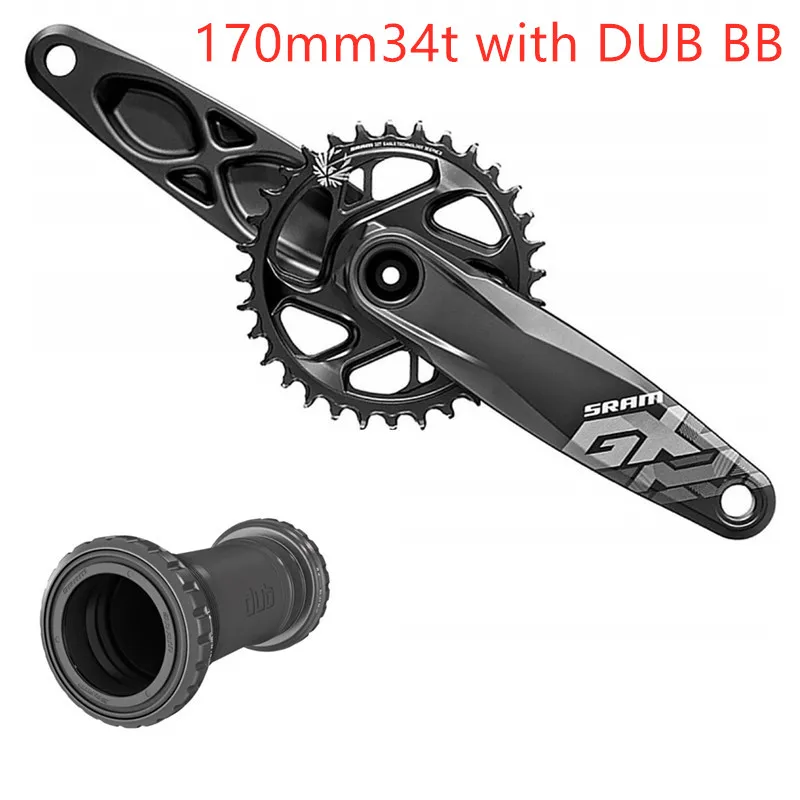 SRAM GX EAGLE DUB Crankset 34T 170 мм 175 мм MTB с двумя бортами велосипедный Кривошип с DUB BSA Нижний Кронштейн - Цвет: 170mm34t with DUB BB