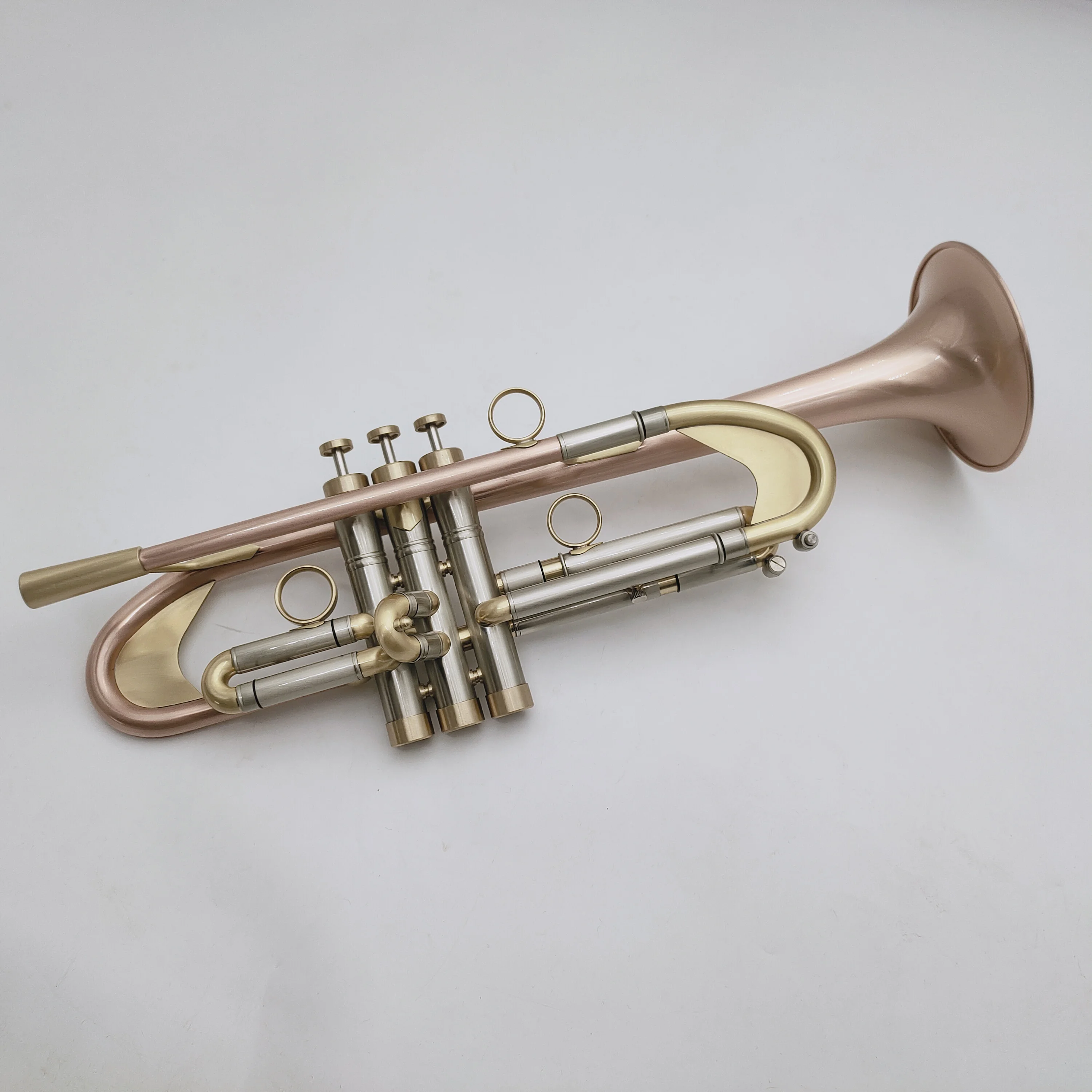 Real Picture Bb Trumpet Brass Lacquered Gold Professional Musical Instrument With Case Free Shipping