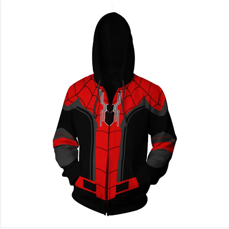 

2019 Superhero The Avengers 3 Spiderman Iron Man Hoodies Iron Spider man Venom Black Panther Spider-Gwen Pullover Sweatshirt