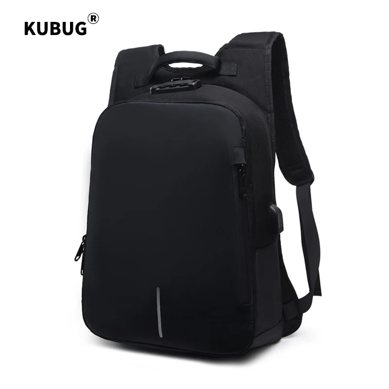 

KUBUG USB Charge Laptop Bagpack Customs Lock Anti-thief Business Backpack Travel Fit for 15.6-inch Computer Bag