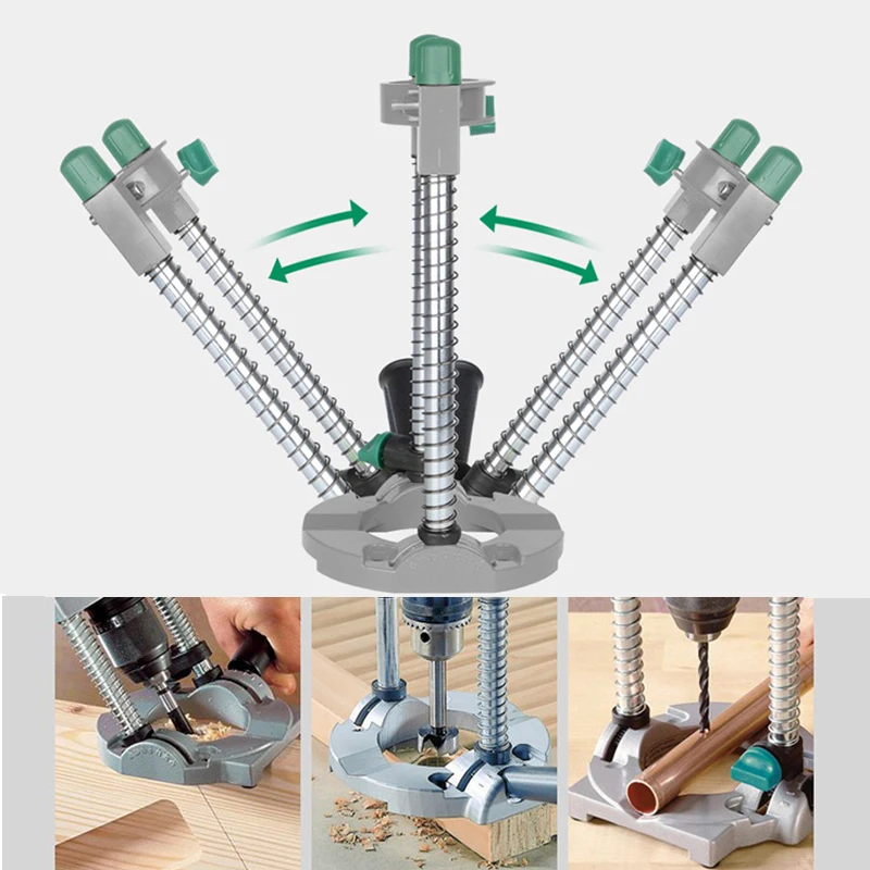 

Multi-Angle Drill Guide Attachment Power Drill Stand Vertical Drilling Guide Doweling Locator Electric Drill Bracket