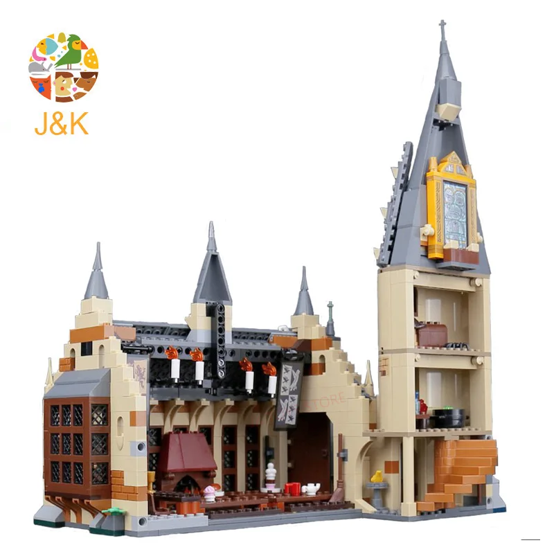 75954 936pcs Harri series Great Hall Model Building Block Toy For Children Christmas gifts 11007