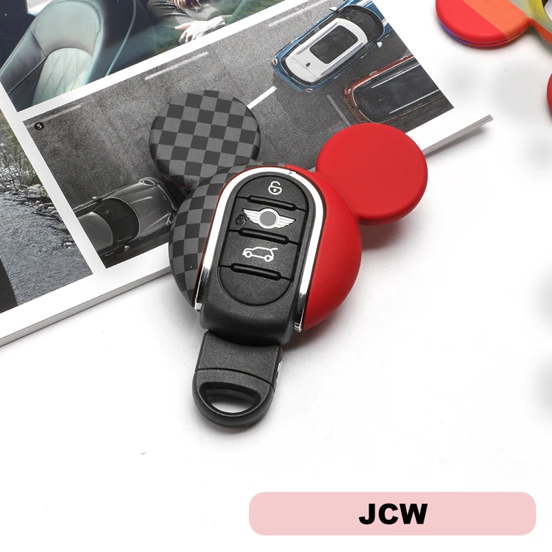 Горячее предложение! Распродажа! Панда медведь JCW милый автомобильный чехол для ключей брелок протектор держатель для mini cooper F54 F55 F56 F60 Clubman земляк аксессуары - Название цвета: JCW