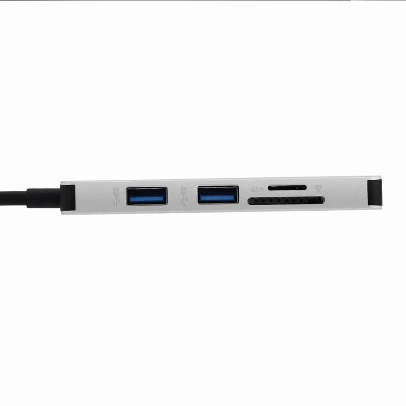 3 порта Алюминиевый USB 3,0 концентратор USB+ Тип C 5в1 концентратор адаптер 3 USB 3,0 SD/TF кард-ридер для Macbook PC S9 Xiaomi
