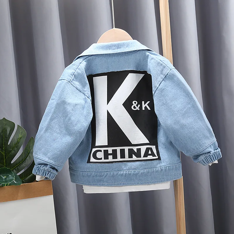 DIIMUU Infant Baby Boys Tops Clothes Denim Jackets Spring Autumn Clothing 1-4T Toddler Boy Coats Outerwear Jacket Kids | Детская одежда