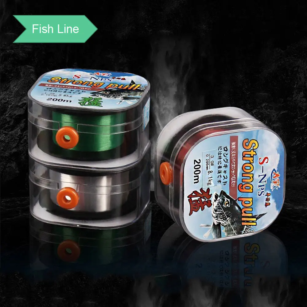 Fluorocarbon สายตกปลา200M Sinking สวมใส่ Strong Monofilament สายไนลอน0.