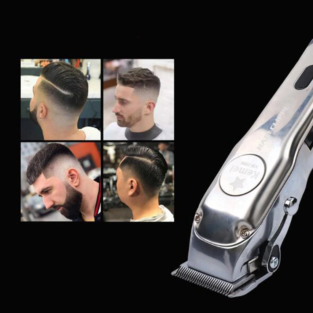 Kemei Professional Electric Hair Clipper KM-1996 Cordless Handy Men's Hair Shaver Barber Hair Cutting Machine Brush Kit New