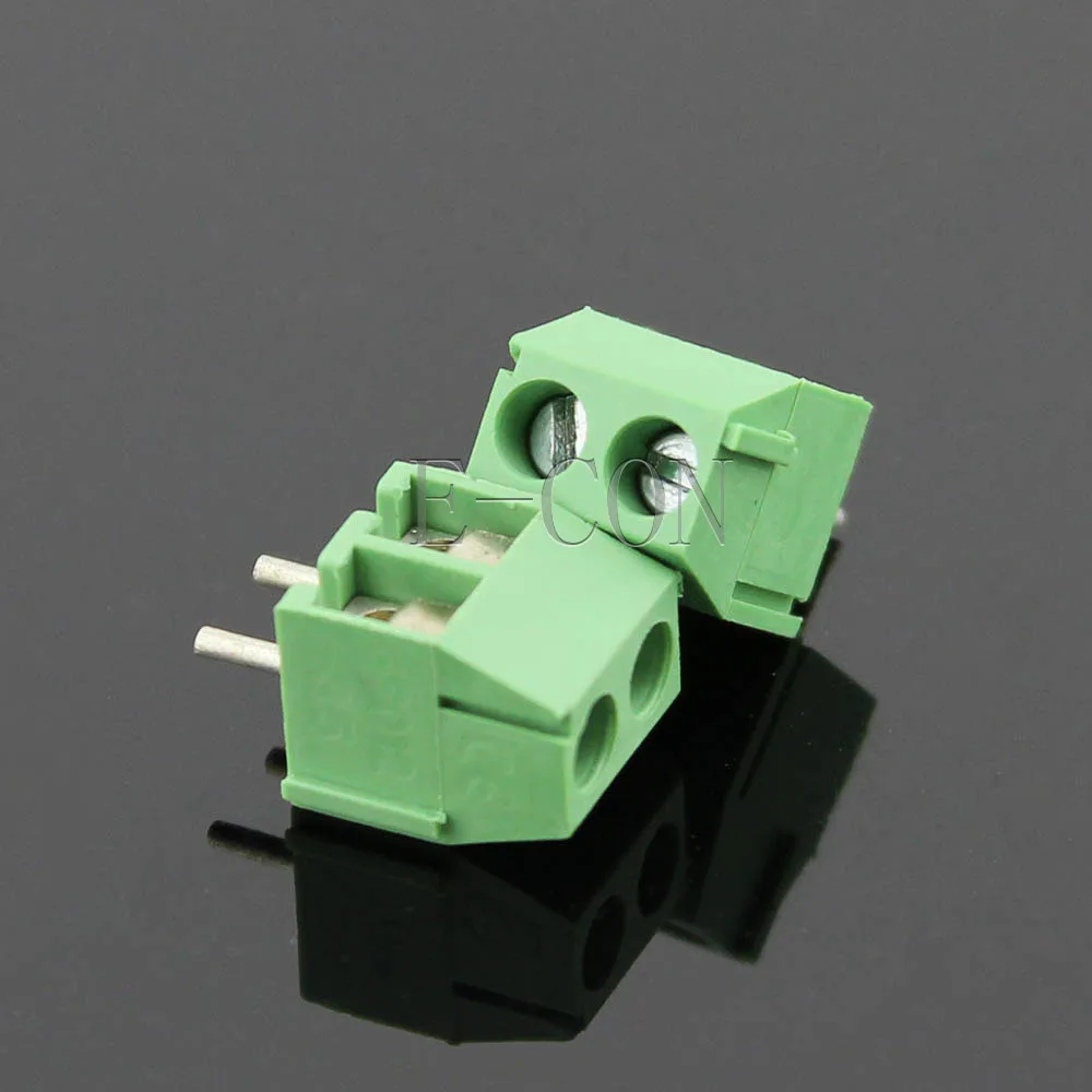 100 шт. 2 полюса/2 Pin 3,5 мм 2 пути прямой контактный PCB Универсальный винтовой клеммный блок разъем