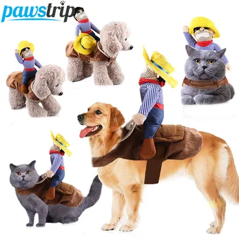

Cowboy Dog Costume Halloween Dog Clothes Riding-horse Puppy Outfit Pet Costume Party Cosplay Dog Coat For Dogs Cats S-XL