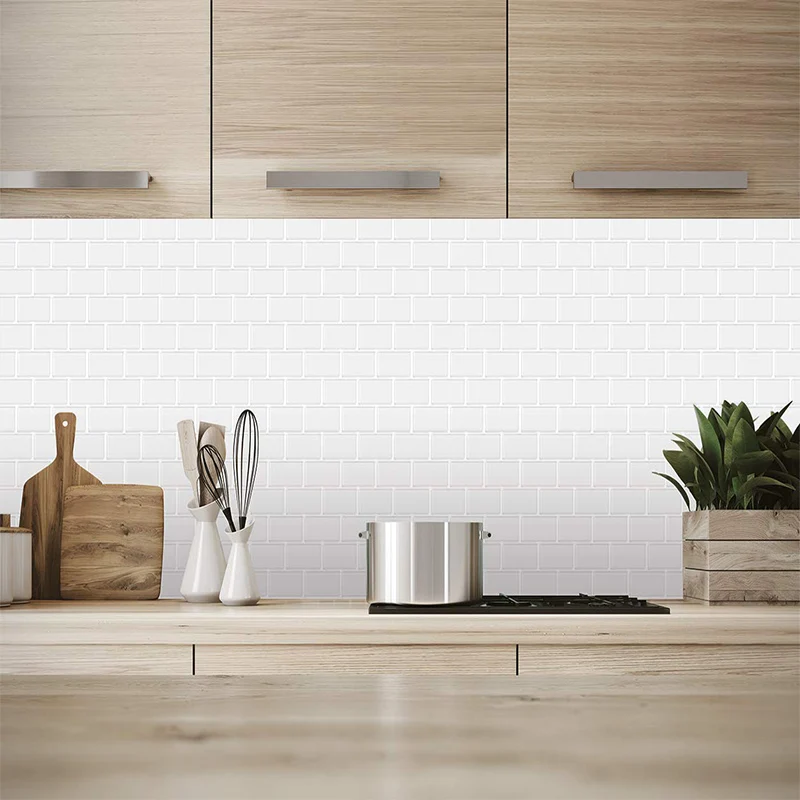 Cocina azulejo vinilo PVC autoadhesivo papel tapiz bauno непроницаемое украшение для дома cocina aceite pegatinas