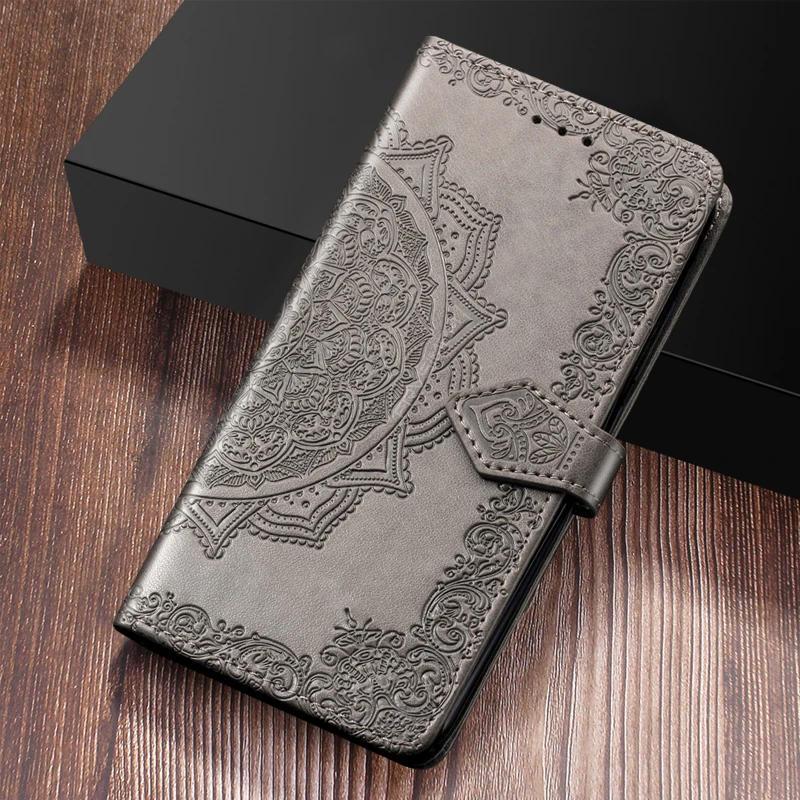 Кожаный чехол-книжка с бумажником чехол для samsung Galaxy S11 S10 5G S8 S9 плюс S10e S11e S6 S7 edge Note 10 9 8 - Цвет: Gray