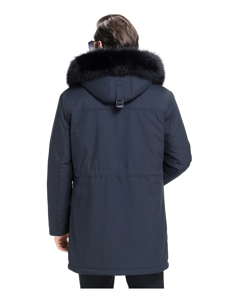 New men's down jacket with detachable rabbit fur (5)