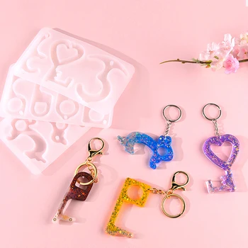

DIY Resin Epoxy Non-Contact Keychain Silicone Mold Elevator Door Opener Silicone Crystal Epoxy Resin Mold Decoration Accessories