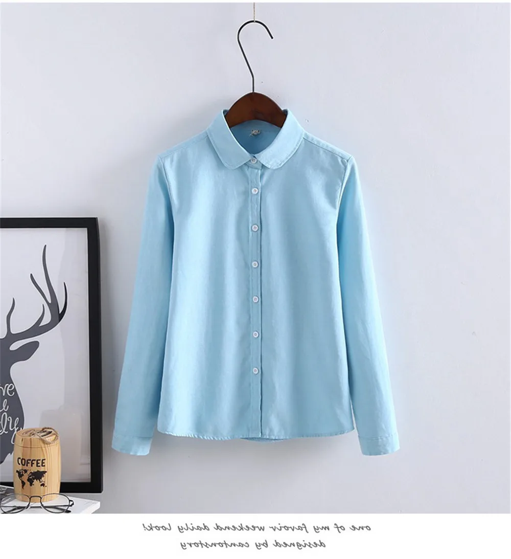 White Cotton Women Blouse 2020 Spring Casual Long Sleeved Shirt Woman Office Plus Size Shirts Blusas Feminine Blouses (9)
