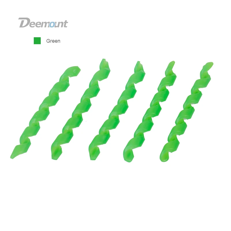 Green 5PCS Deemount 5 шт./лот велосипедный кабель менеджер Спираль Эластичный резиновый шнур галстук Minder велосипед свет резьбы шнур держатель контроллер Bicycl - Цвет: Green 5PCS