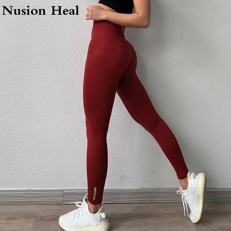 Vente Pantalon de Yoga de gymnastique tenue de Sport pour les femmes contrôle du ventre taille haute Leggins collants de Sport femme Fitness Leggings sans couture vêtements de Sport