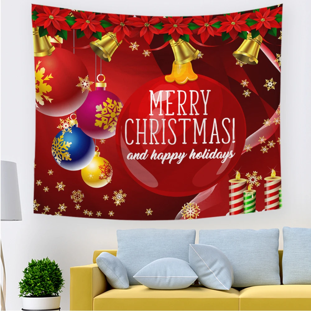 Merry Christmas МАНДАЛА ГОБЕЛЕН настенный ковер одеяло Рождественская елка украшения с оленями украшения для дома изделия гобелен