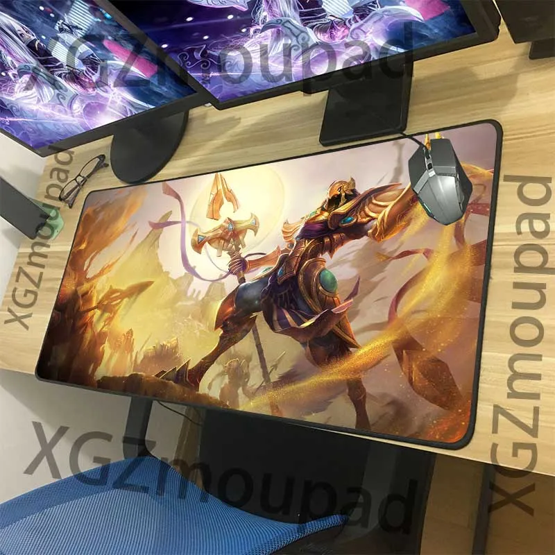 

XGZ Customized Large Gaming Mouse Pad Black Lock Edge Cartoon Desert Emperor HD Internet Cafe Computer Desk Mat Non-slip Rubber