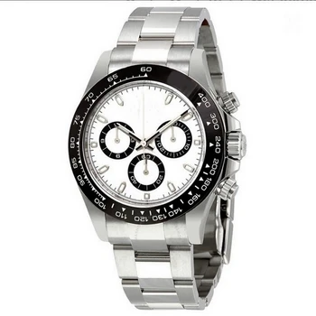 Reloj de marca de lujo para hombre, 39mm, RLX DAYTONA AAA, automático, todos los diales, trabajo, barrido, panda, reloj, hombre, rolexable Royal Oak U1
