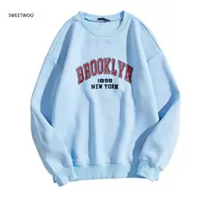 

Y2k Oversized Pullover Women's Fashion Letter Print O Neck Long-sleeve Hooded Sweatshirt Tops Unisex Pullovers 2021 Wholesale