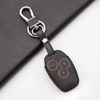 

High Quality Stylish Leather Car Key Chain Key Cover for Renault / Opel Vivaro Movano Car Shield 3 Button Car Remote Key Box