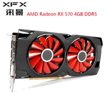 Видеокарта XFX AMD GPU Radeon RX 570, 4 Гб, видеокарта AMD RX570, 4 Гб, 256 бит, игровая компьютерная видеокарта, поддержка 4K видеоигр, используемые карты