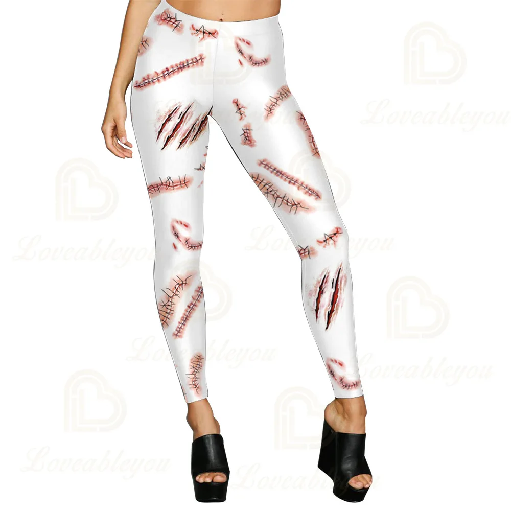 Print Leggings Women Fitness Pants Flowers Printing Fashion Workout Leggings Outwear Slim Leggings