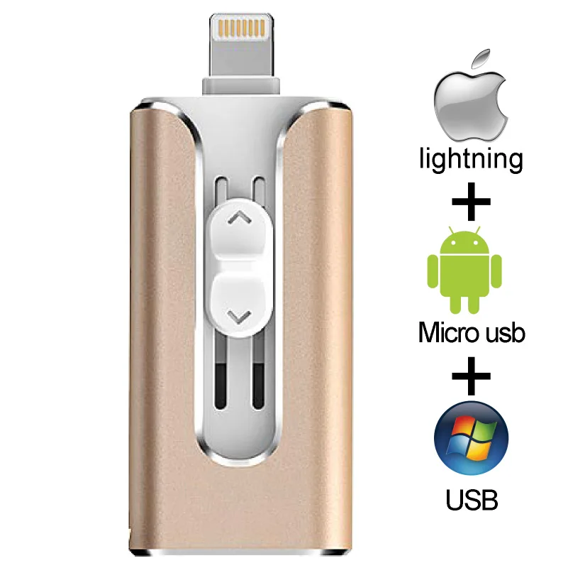 Photo stick iPhone/ipad/Lightning/ios flash drive memory stick pendrive mobile Micro USB Flash Drive 16GB 32GB 64GB pen drive 32gb flash drive USB Flash Drives