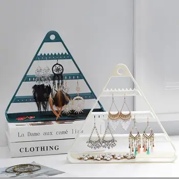 

Triangle Jewelry Storage Rack Wall Hanging Holder Earring Organizer Display Earring Storage Rack Jewelry Organizer Square Type