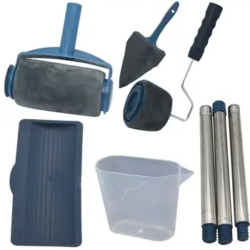 

Paint Roller Brush Set 3 Section 6 Piece Set Threaded Rod Telescopic Rod Multifunction Paint Roller Brush
