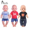 Doll Set = T-Shirt Jeans Handsome Clothes Accessories Fit 18 Inch American&43 CM Born Baby,Girl's Birthday Toys,Generation
