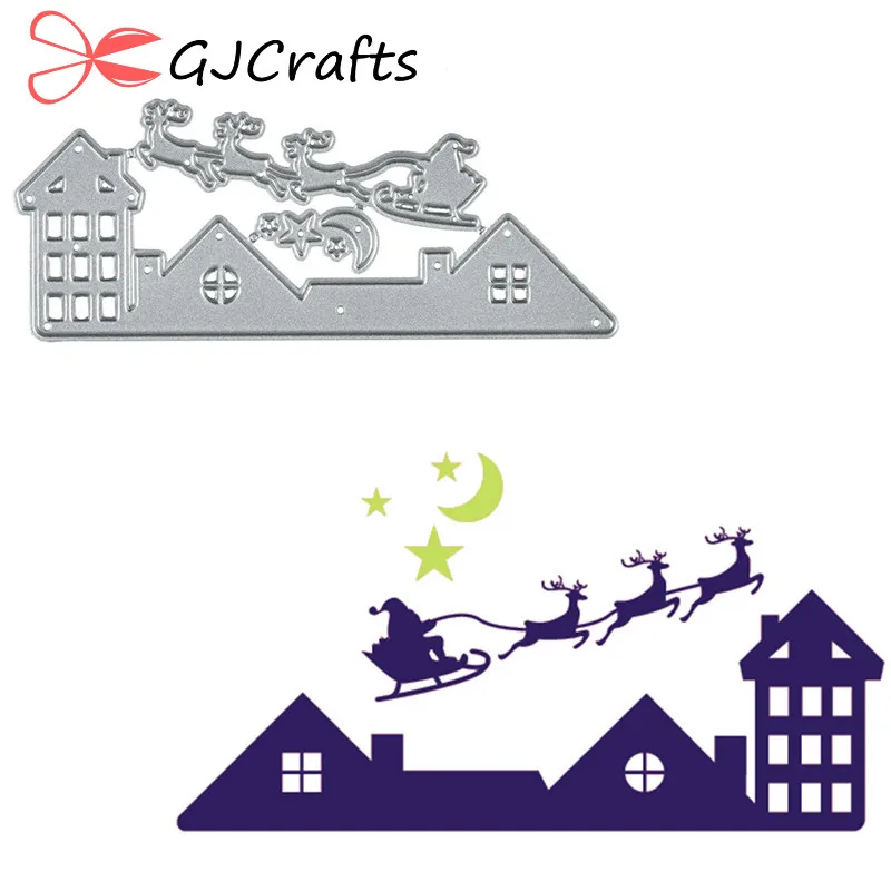 GJCrafts машина Рождественская елка штампы металлические Вырубные штампы новые для изготовления открыток Скрапбукинг штампы тиснение вырезание трафарет ремесло штампы