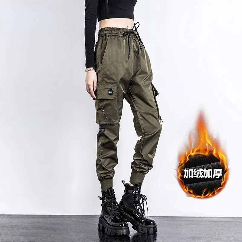 

Autumn And Winter New Army Green Cargo Pants Women High Waist Pocket Joggers Women Pants For Women Trousers