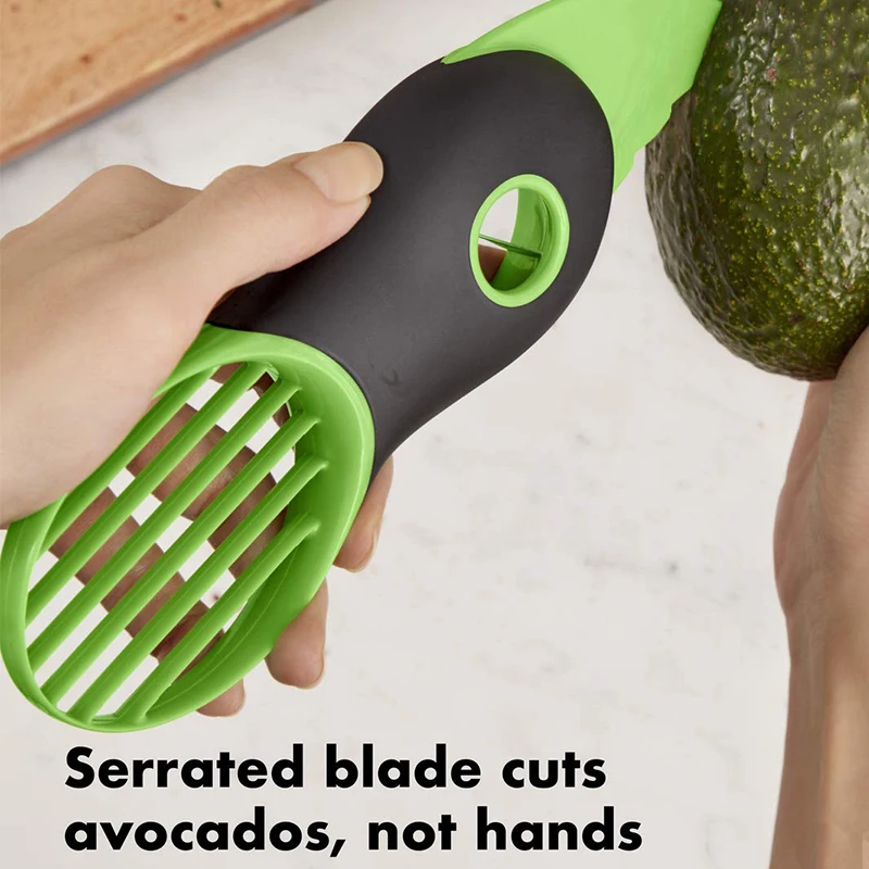 Многофункциональный 3 в 1 авокадо Slicer Ши нож для удаления сердцевины и нарезания