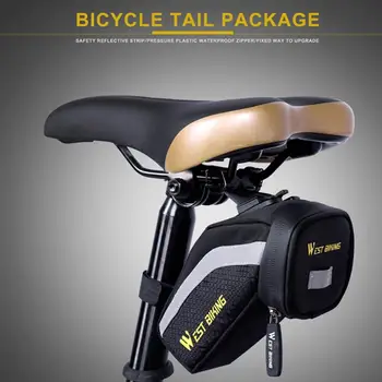 

WEST BIKING Durable Nylon High Capacity Bike Reflective Bag MTB Bicycle Saddle Rear Seatpost Bag Cycling Equipment