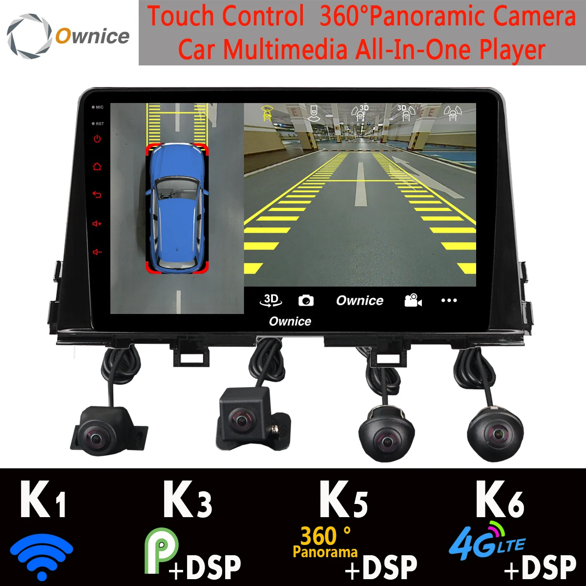 

1 DIN 360°4×Camera 4G Android 9.0 4+64G GPS Radio CarPlay SPDIF DSP Car Multimedia Player for KIA Morning Picanto 2016 2017 2018