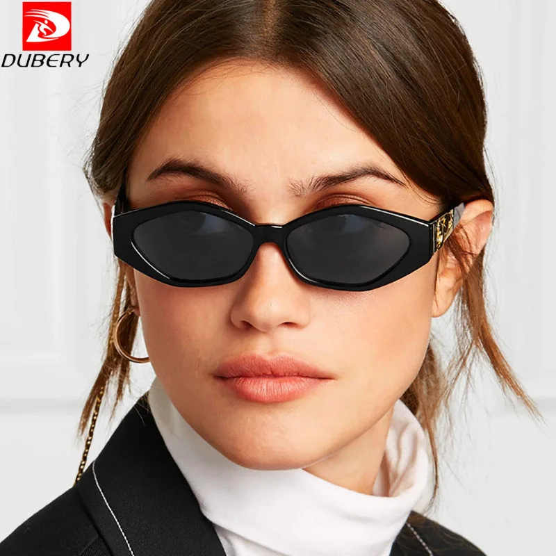 

DUBERY Brand Designer gafas de sol mujer Rave Festival Oval Sunglasses Women Fashion Retro Colored Small Glasses For Lady Shades