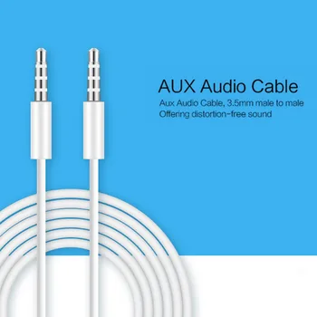 

New 4 Pole 1m 3.5mm Audio Cable Male To Male Record Car Aux Audio Cord Headphone Connect Cord MP3 Extension Cable