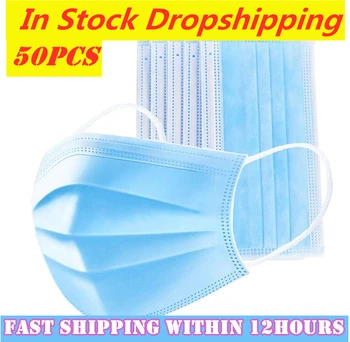 

3-Layer Face Mask Disposable Personal Hygiene Mouth Mask Breathable Masks For Germ Protection Mascarilla In Stock