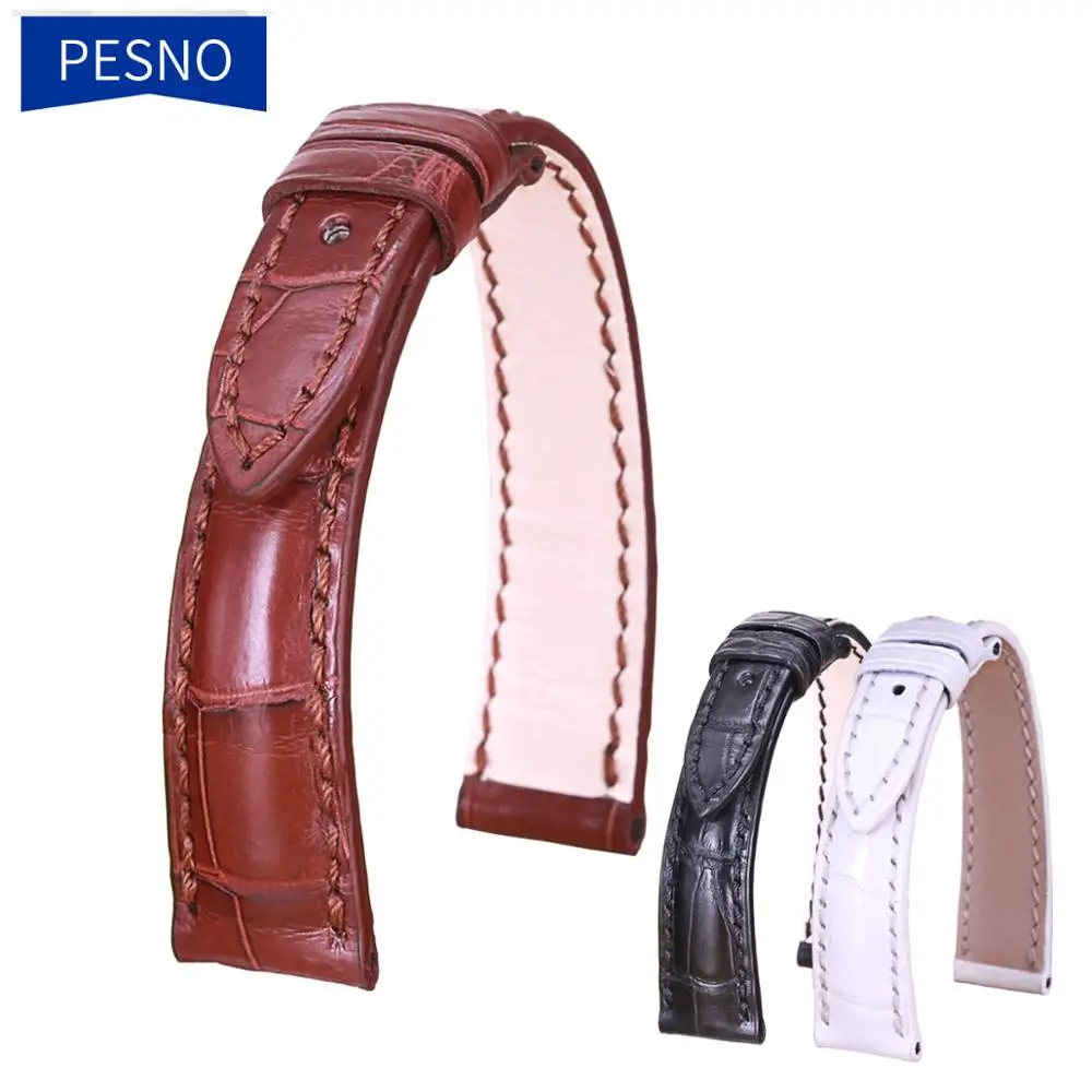 PESNO подходит для blucpain Villeret для женщин 6102/6104/6263/3650A кожа аллигатора Натуральная кожа Ремешки для наручных часов