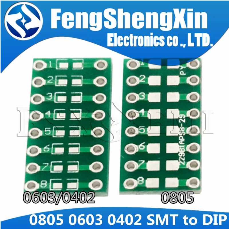 10 Pz/Lotto Pin Board Smd 0805 0603 0402 A Dip Pcb Transfer Board Dip Pin Board Pitch Adapter Keysets