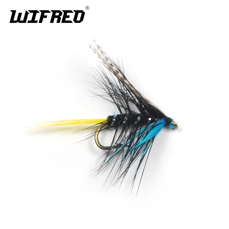 Wifreo 10PCS #12 Blue Silver Doctor Salmon Fly Fishing Trout Wet Flies | Спорт и развлечения
