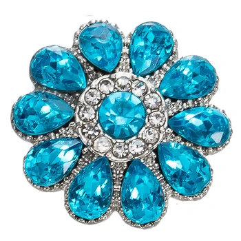 

New teardrop crystals metal Snap Button Jewelry 18mm Snap Buttons fit Snap sracelet Bangles Button Jewelry TZ9265