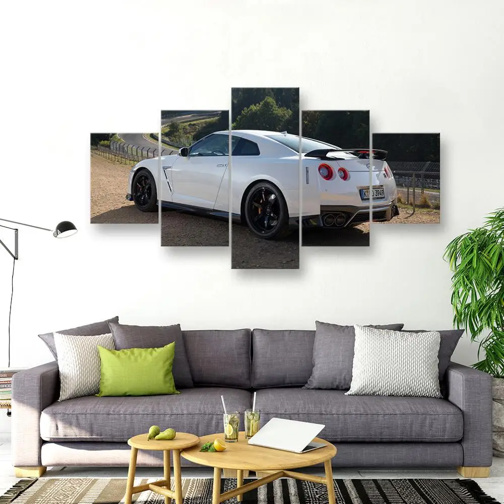 Wall Art Canvas Painting Hd Print Artwork Classic Sports Car 5 Pieces