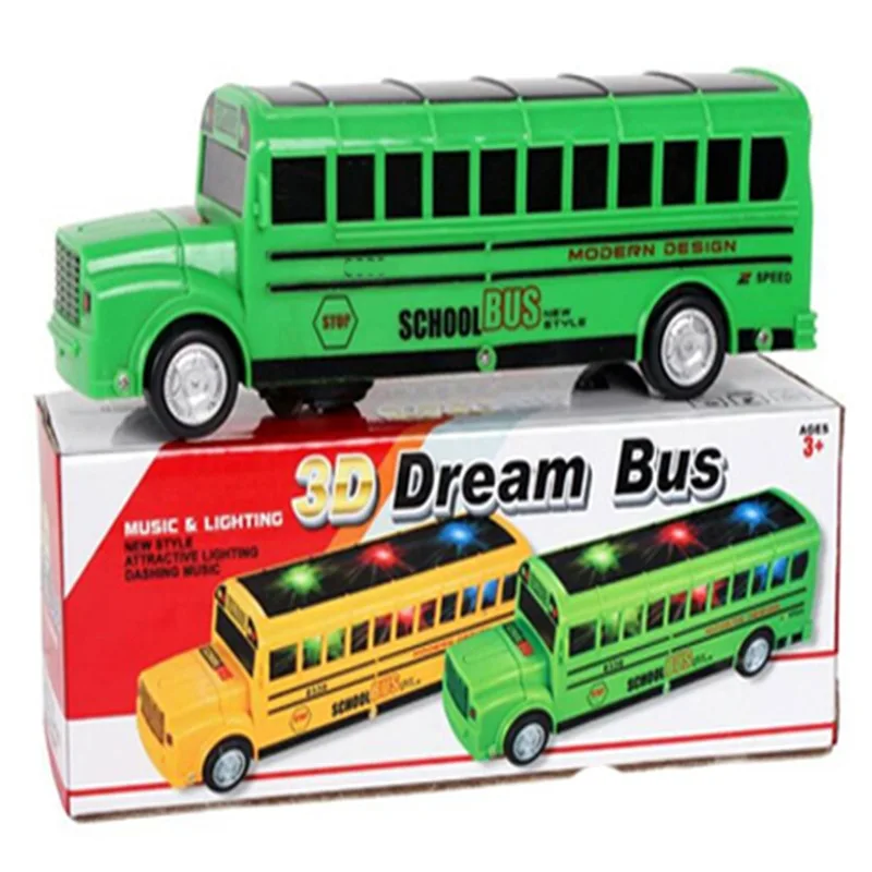 

Electric Universal School Bus Children Model Toy Car Bus Boy Universal 3D Light Music School Bus